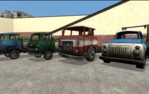 Half-Life 2 Driveable Vehicles управляемые авто