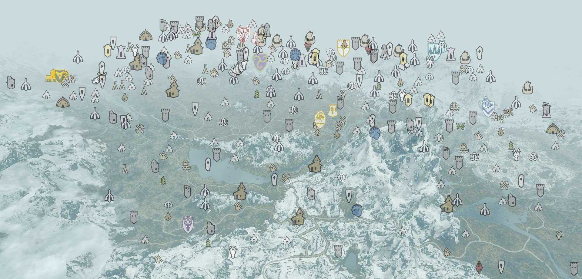 Карта со всеми метками. Открытая карта Skyrim. Открытая карта скайрим. Полностью открытая карта Скайрима. Скайрим вся открытая карта.