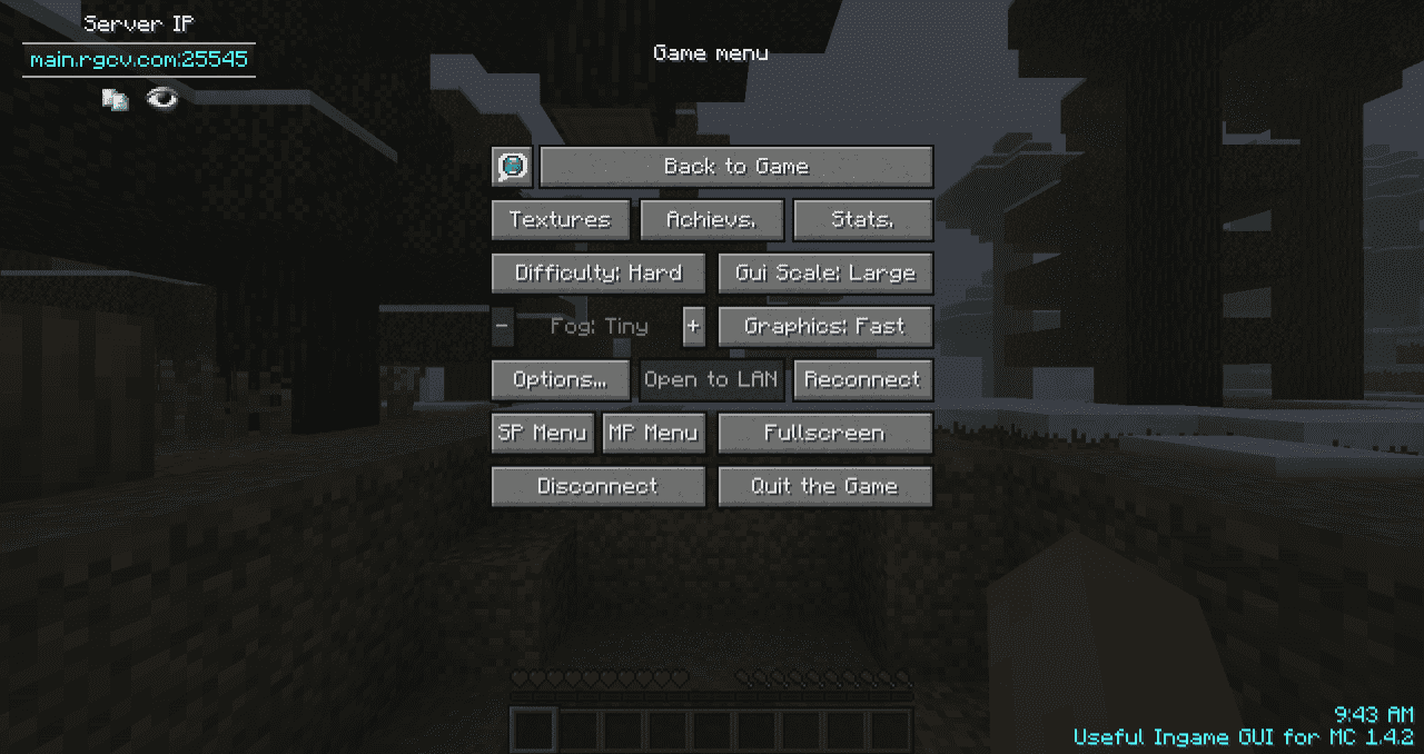 Where is the options menu in minecraft pe