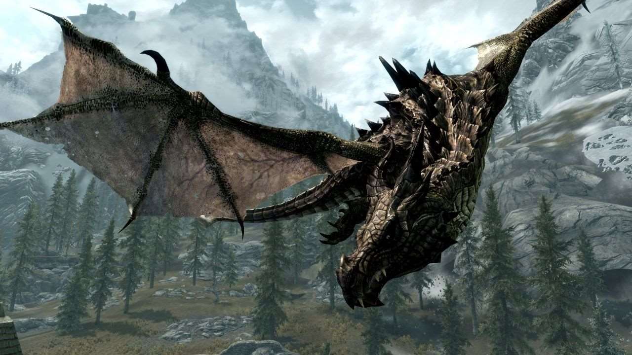 Skyrim - HD текстуры для драконов