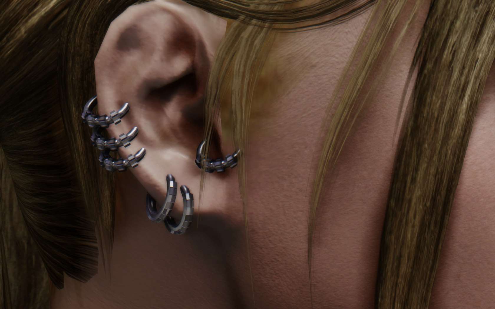 Skyrim - Ушной пирсинг / Pierced Ears - Earrings.