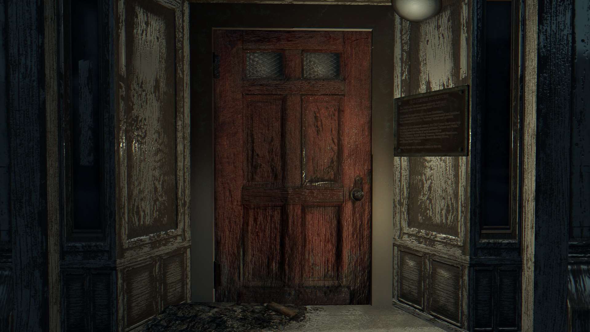 Игры хоррор двери. Фоллаут дверь. Фоллаут 4 дверь. Страшная дверь. Страшная комната с дверью.