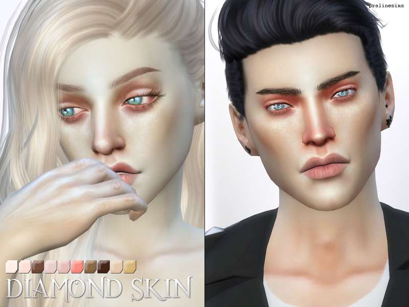 Sims 4 - Недефолтный скинтон PS Diamond Skins