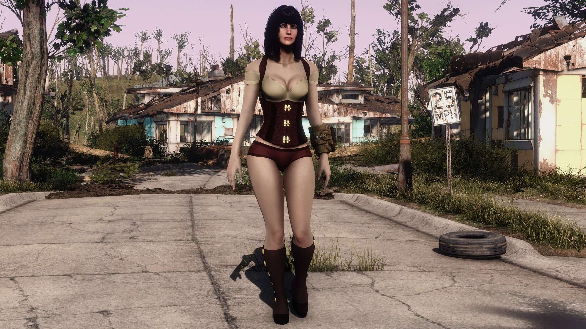 Fallout 4 - Стимпанк броня для девушек (CBBE) 