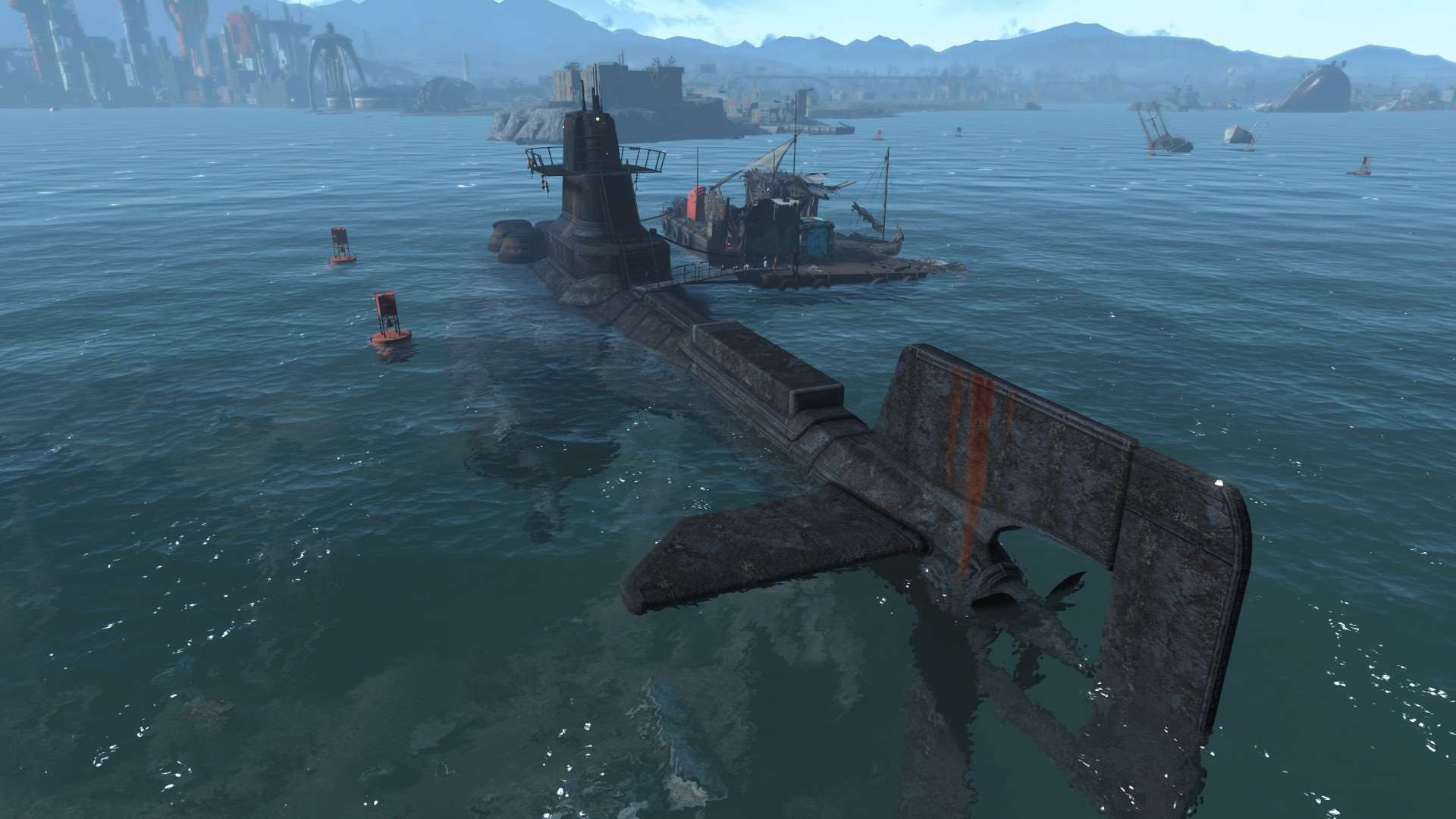 Fallout 4 боевые лодки яхты корабли создай свой собственный флот фото 12