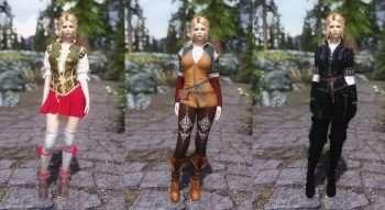Skyrim — Одежда из Ведьмака 3 (Трисс,Шани,Йеннифэр) UNP-HDT | Skyrim моды