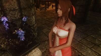 Skyrim — Одежда цветочницы и прическа из Final Fantasy 7 (CBBE и UNP) | Skyrim моды