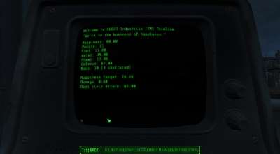 Fallout 4 — Мод для проверки статистики поселения | Fallout 4 моды