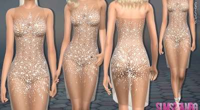 Sims 4 — Прозрачное мини-платье (Mini transparent dress) | The Sims 4 моды