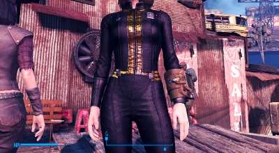 Fallout 4 — Черный женский комбинезон убежища (Female Vaultsuit simple recolor)