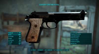 Fallout 4 — Автономный пистолет M9 | Fallout 4 моды