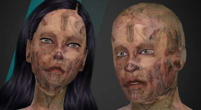 Sims 4 — Зомби-скин (Zombie Flesh Face Paint) | The Sims 4 моды