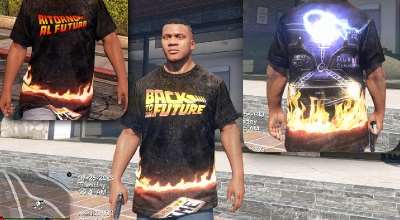 GTA 5 — Футболка «Назад в будущее» (Back To The Future T-Shirt) | GTA 5 моды
