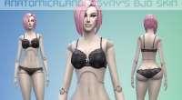 Sims 4 — «Кукольный» скинтон (AnatomicalAndrogyny’s Ball Jointed Doll skin)