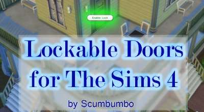 The Sims 4 — Возможность запирать двери (Door Locks) | The Sims 4 моды