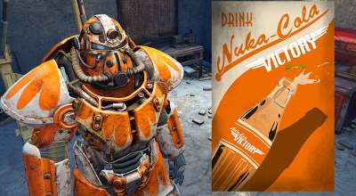 Fallout 4 — Новый стиль для Силовой брони (Orange Power Armor Paint — Nuka-cola Victory Orange)