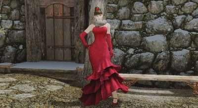 Skyrim — Красное платье | Skyrim моды