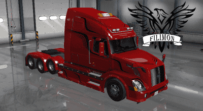 ATS — Скин «Volvo line» для грузовика Volvo VNL 670 | American Truck Simulator моды