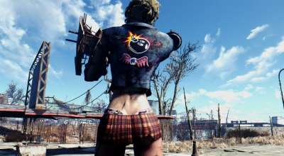 Fallout 4 — 12 новых нарядов, пирсинг и маска для CBBE | Fallout 4 моды
