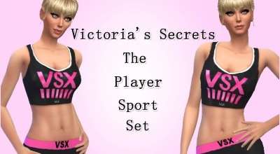 Sims 4 — Фирменный спортивный костюм (Victoria’s Secrets The Player Sport Set)