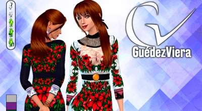 Sims 4 — Стильное цветочное мини-платье
