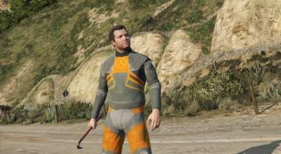 GTA 5 — Костюм Фримена (Half-Life HEV Suit skin for Michael)